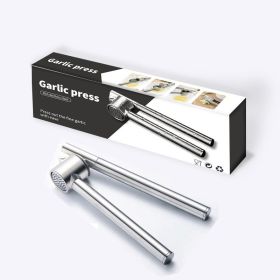 Kitchen Garlic Press with Soft;  Easy to Squeeze Ergonomic Handle - Garlic Mincer Tool with Sturdy Design Extracts More Garlic Paste - Easy to Clean G
