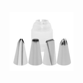 Cake Decorating Tips Set 5 Pieces Cake Icing Piping Nozzles and Coupler Set Perfect Decorating Tools for Cupcakes Cakes Cookies