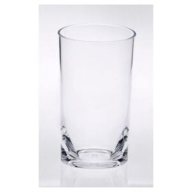 Designer Oval Halo Clear Acrylic Hi Ball Tumbler Set of 4 (15oz), Premium Quality Unbreakable Stemless Acrylic Tumbler for All Purpose