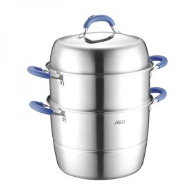 ASD;  Three-layer multi-bottom stainless steel steamer pot;  Heightened;  Large capacity;  No smell;  Easy to store;  32cm