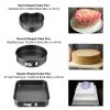Non Stick Springform Cake Pan Leakproof 9in 10in 11in Bakeware Pan with Removable Bottom 3Pcs Per Set