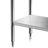 Stainless Steel Work Table for Prep & Work 24 x 60 Inches Heavy Duty Table with Undershelf and Galvanized Legs for Restaurant; Home and Hotel