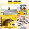 VEVOR Gumball Machine with Stand, Yellow Quarter Candy Dispenser, Rotatable Four Compartments Square Candy Vending Machine, PC & Iron Large Gumball Ba