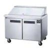 48.125 in. W 11.47 cu. ft. 2-Door Commercial Food Prep Table Refrigerator with Mega Top in Stainless Steel