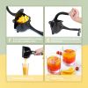 RAINBEAN Manual Citrus Juicer;  Hand Press Lemon Squeezer;  Heavy Duty Juice Metal Aluminum Alloy Squeezer for Lime Orange Apple Fruit (Black)