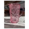 2.5 Quarts Designer Paisley Pink Acrylic Pitcher with Lid, Crystal Clear Break Resistant Premium Acrylic Pitcher for All Purpose BPA Free