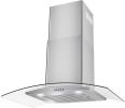 Range Hood 30 Inch Convertible Wall Mount Range Hood with Tempered Glass 3 Speed
