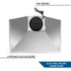 30 inch Wall Mounted Kitchen Range Hood Stainless Steel 450 CFM Vent LED Lamp 3-Speed New