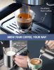 Espresso Machine with Milk Frother, 20 Bar Pump Pressure Coffee Machine, 1.5L/50oz Removable Water Tank, 1050W Semi-Automatic Espresso/Latte/Cappuccin